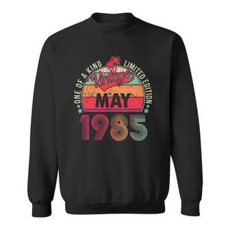 Vintage 37Th Birthday Awesome Since May 1985 Gift Sweatshirt | Mazezy
