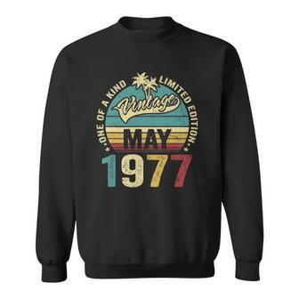 Vintage 45 Years Old May 1977 Decorations 45Th Birthday Sweatshirt | Mazezy