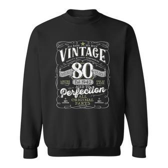 Vintage 80Th Birthday For Him 1942 Aged To Perfection Sweatshirt | Mazezy