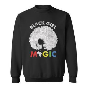 Vintage African Afro Black Girl Magic Pride Melanin Woman Sweatshirt | Mazezy