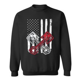 Vintage American Flag Piston Funny Muscle Car Mechanic 558 Trending Shirt Sweatshirt | Favorety