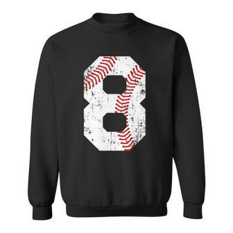 Vintage Baseball 8 Jersey Number Sweatshirt - Thegiftio UK