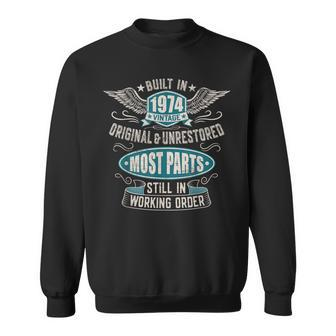 Vintage Birthday Born In 1974 Built In The 70S Sweatshirt - Seseable