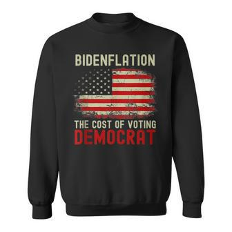 Vintage Old Bidenflation The Cost Of Voting Stupid 4Th July Sweatshirt - Seseable