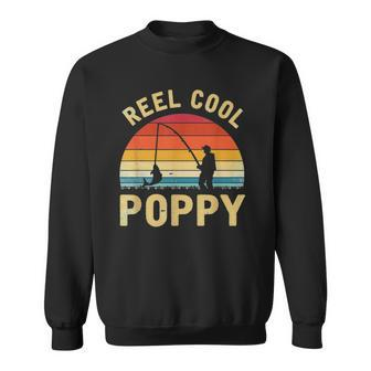Vintage Reel Cool Poppy Fish Fishing Fathers Day Gift Classic Sweatshirt | Mazezy AU