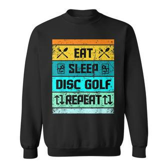 Vintage Retro Disc Golf For Men Women Kids Frisbee Sweatshirt - Seseable