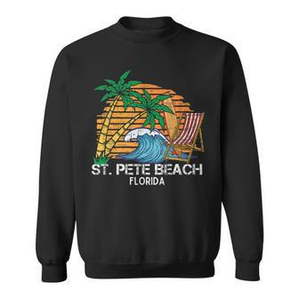 Vintage St Pete Beach Florida Surf Vacation Retro Sunset Sweatshirt - Thegiftio UK