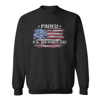 Vintage Usa American Flag Proud Air Force Veteran Dad Funny V2 Sweatshirt - Thegiftio UK
