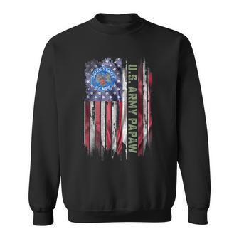 Vintage Usa American Flag Proud Us Army Veteran Papaw Funny Sweatshirt - Thegiftio UK