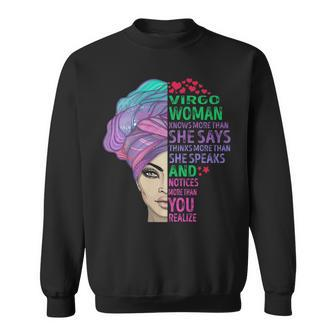 Virgo Woman Knows More Than She Says Sweatshirt - Seseable