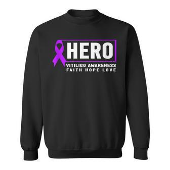 Vitiligo Awareness Hero - Purple Vitiligo Awareness Sweatshirt - Seseable