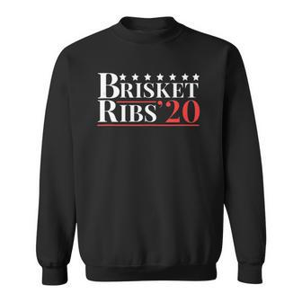 Vote Brisket And Ribs 2020 - Funny Barbeque Grilling Sweatshirt - Thegiftio UK