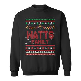 Watts Name Gift Watts Family Sweatshirt - Seseable