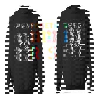 We Rise Together Black Pride Lgbt Raised Hand Sweatshirt