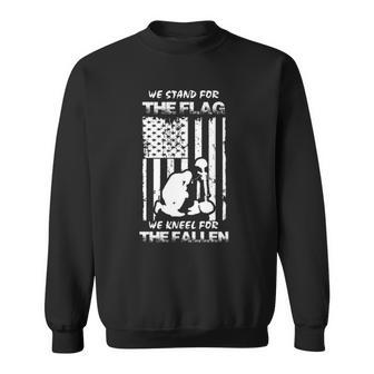 We Stand For The Flag Kneel For The Fallen Jumper Sweatshirt | Mazezy