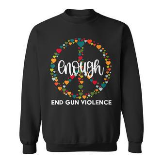 Wear Orange Peace Sign Enough End Gun Violence Sweatshirt | Mazezy CA