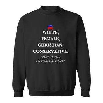 White Female Christian Conservative Republican Women Sweatshirt | Mazezy UK