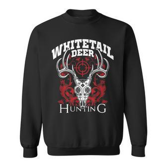 Whitetail Deer Hunting Sugar Skull Buck Hunter Gift Sweatshirt - Thegiftio UK