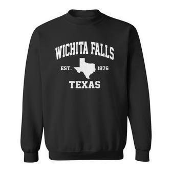 Wichita Falls Texas Tx Vintage State Athletic Style Sweatshirt | Mazezy