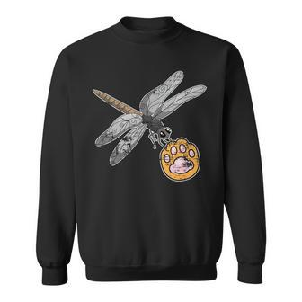 Wildlife Animal Insect Lover Gift Idea Dog Paw Dragonfly Sweatshirt - Thegiftio UK