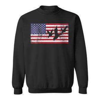 Womens 4Th Of July American Flag Hunting Hunter Geese Goose Dad Usa Sweatshirt - Seseable