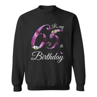 Womens 65 Years Old Floral 1957 Its My 65Th Birthday Gift Sweatshirt | Mazezy