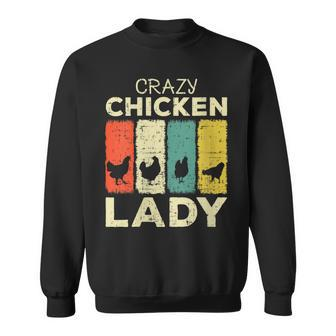 Womens Crazy Chicken Lady Sweatshirt - Thegiftio UK