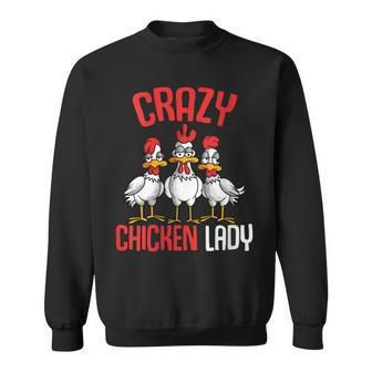 Womens Crazy Chicken Lady Women Sweatshirt - Thegiftio UK