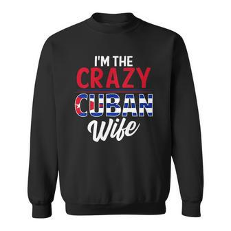 Womens Cuban Wife Gift Funny Cuba Husband Graphic Print Sweatshirt | Mazezy