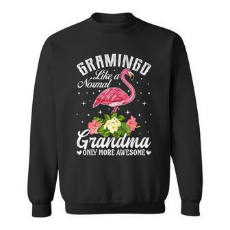Womens Gramingo Like A Normal Grandma Flamingo Lover - Grandmother Sweatshirt - Thegiftio UK