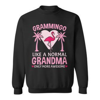 Womens Grammingo For A Ladies Flamingo Pink Grandma Like A Grandma Sweatshirt - Thegiftio UK