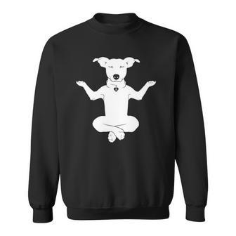 Womens Jack Russell Terrier Doing Yoga Funny Dog In Yoga Lotus Pose Sweatshirt | Mazezy