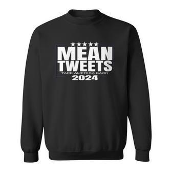 Womens Mean Tweets Mean Tweets 2024 4Th Of July V-Neck Sweatshirt | Mazezy