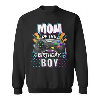 Womens Mom Of The Birthday Boy Matching Video Gamer Birthday Party V3 Sweatshirt - Seseable