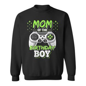 Womens Mom Of The Birthday Boy Matching Video Gamer Birthday Party V4 Sweatshirt - Seseable