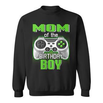 Womens Mom Of The Birthday Boy Video Game B-Day Top Gamer Party Sweatshirt - Seseable