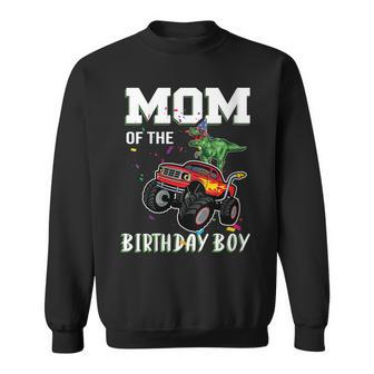 Womens Mom Of The Birthday Boy Your Funny Monster Truck Birthday Sweatshirt - Seseable