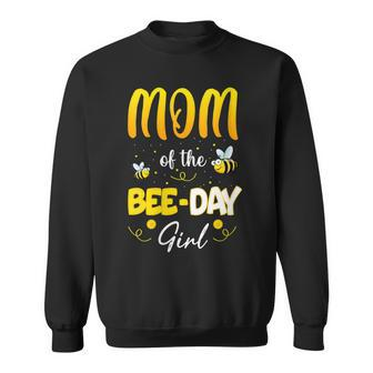 Womens Party Matching Birthday Sweet Mom Of The Bee Day Girl Hive Sweatshirt - Seseable