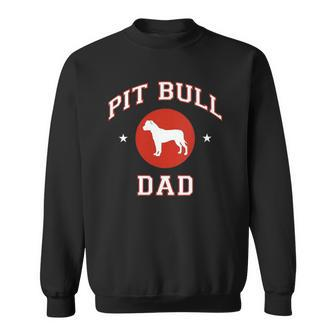 Womens Pit Bull Dad V-Neck Sweatshirt - Thegiftio UK