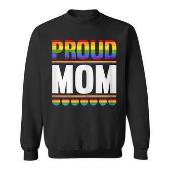 Womens Proud Mom Lesbian Lgbt Pride Month Queer Women Gift Lgbt Sweatshirt - Thegiftio UK