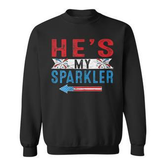 Womens Shes My Firecracker Funny 4Th July Matching Couples For Him Sweatshirt - Seseable