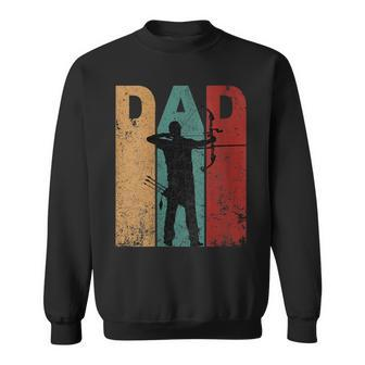 Womens Vintage Archery Dad Fathers Day Archer Daddy 4Th Of July Sweatshirt - Seseable