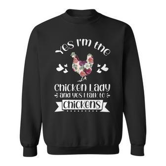Womens Yes Im The Chicken Lady Chicken Lady Sweatshirt - Thegiftio UK
