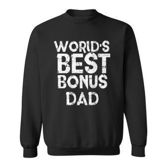 Worlds Best Bonus Dad Step Fathers Day Gift Husband Sweatshirt | Mazezy