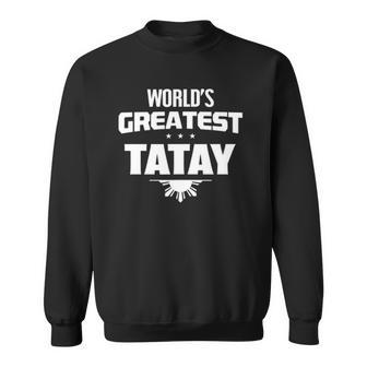 Worlds Greatest Tatay - Filipino Flag Sweatshirt | Mazezy