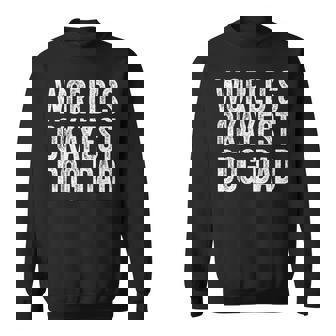 Worlds Okayest Dog Dad Puppy Lover Vintage Retro Distressed Sweatshirt - Thegiftio