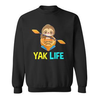 Yak Life Sloth Kayak Team Paddling Kayaking Sweatshirt | Mazezy