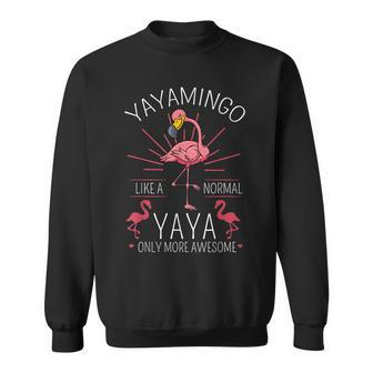 Yayamingo Grandma Flamingo Lover Granny Gramma Grandmother Sweatshirt - Thegiftio UK