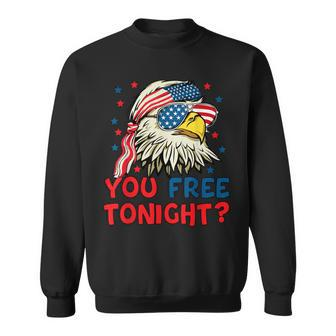 You Free Tonight Bald Eagle Mullet American Flag 4Th Of July Sweatshirt | Mazezy UK