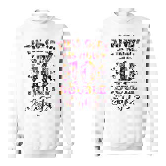 10Th Birthday Gift This Girl Is Now 10 Double Digits Tie Dye Sweatshirt - Seseable